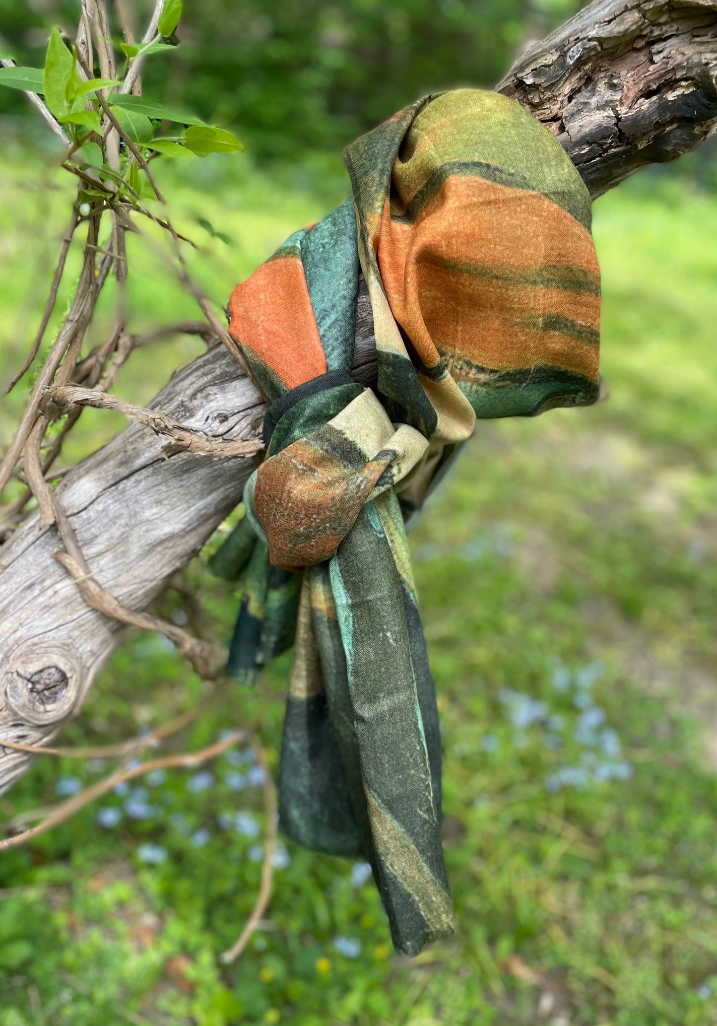 Ull- og silkeskjerf - Papegøye