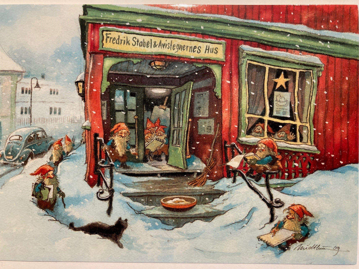 Julekort fra Avistegnernes hus